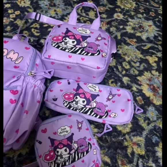 Kuromi Backpack Set - Purple - Picture 4 of 6